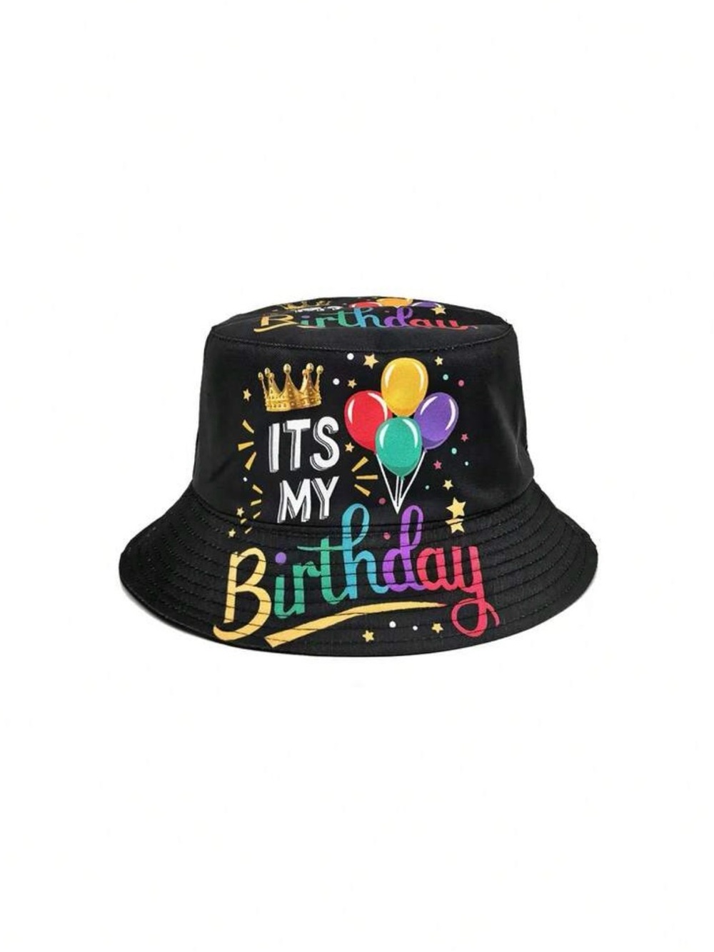 Black "It's My Birthday" Bucket Hat